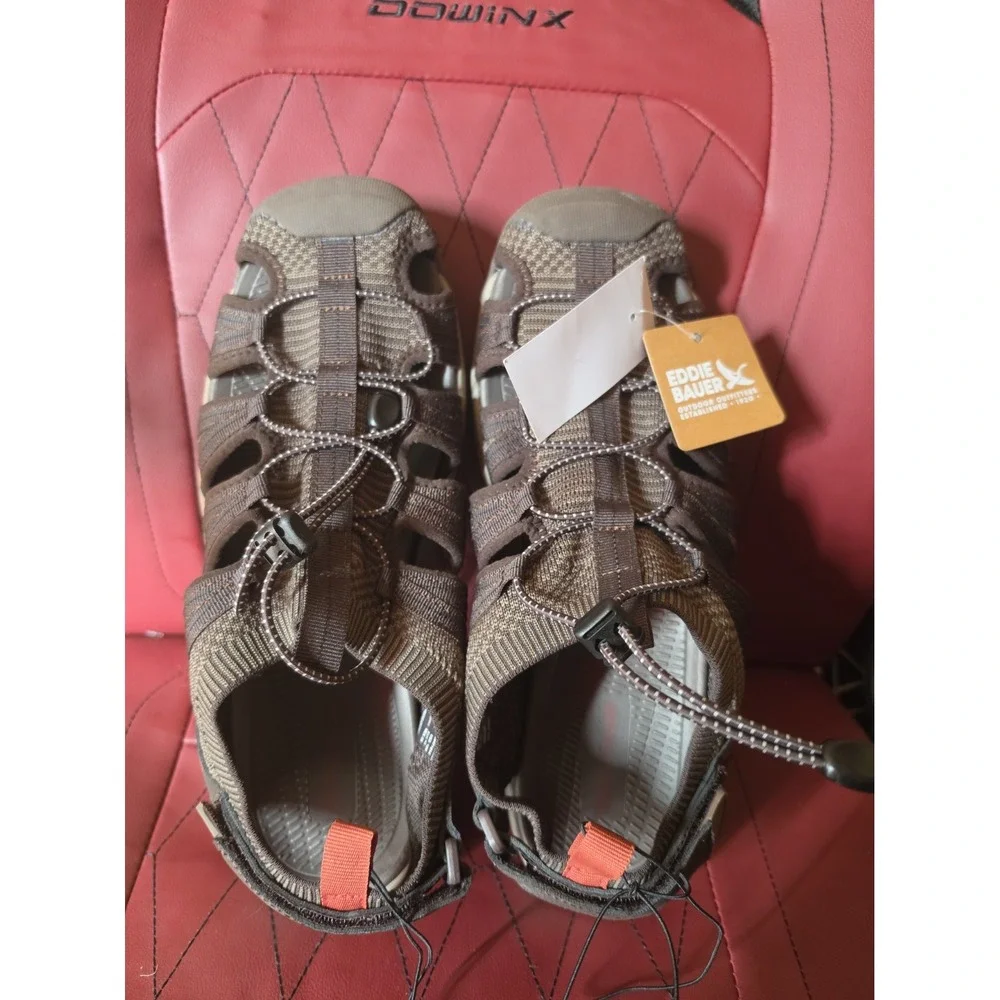NWT: Eddie Bauer Men's Water Sandals Cedar/Brown Multiple Sizes 10